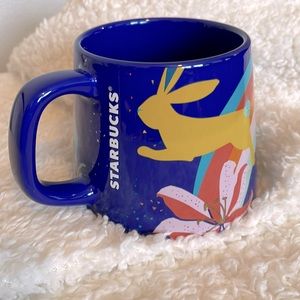 Starbucks 2020 Bunnies blue ceramic mug